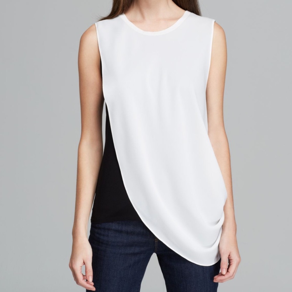 NWT T Tahari Maris Drape Tank